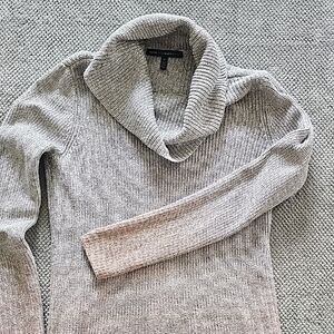 WHBM Cozy Gray Cowl Neck Sweater Med